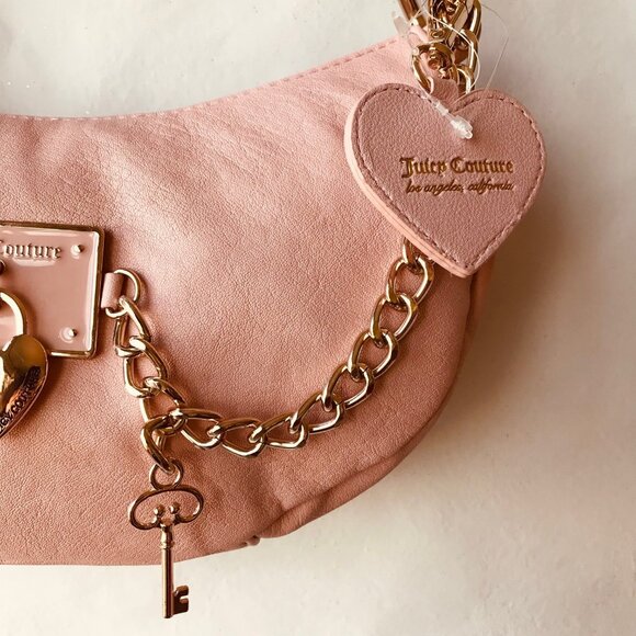 Juicy Couture Exclusive Rolling On Hobo Pink Diamond Shoulder Bag NWT - Picture 9 of 14